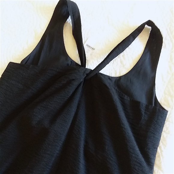 SOLD J.Crew Dress Embossed Playa Dress Black - Picture 6 of 6